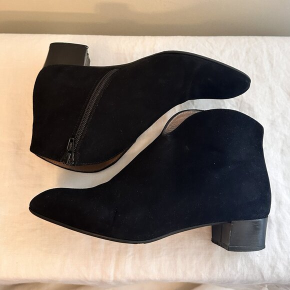 French Sole FS/NY Eva Boots Women’s Size 6 Hand Made in Italian Suede Black Zip - Picture 6 of 16
